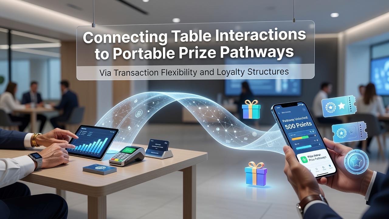 Casino table interactions linking to mobile prize pathways