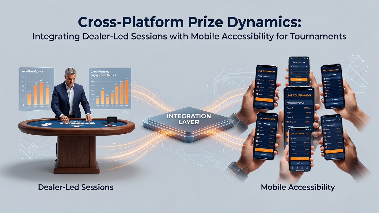 Mobile screen displaying tournament leaderboard with integrated dealer session points and exclusive benefit indicators