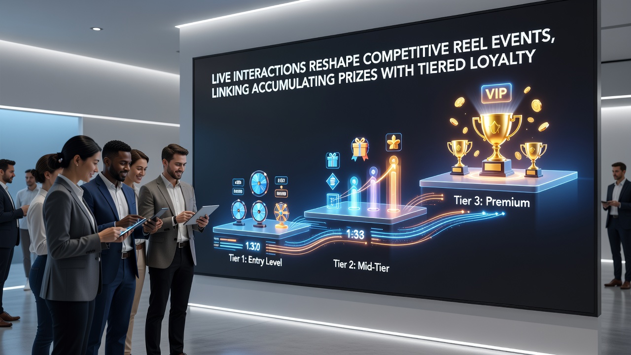 Players engaging in live slot tournaments with integrated loyalty and transaction tracking